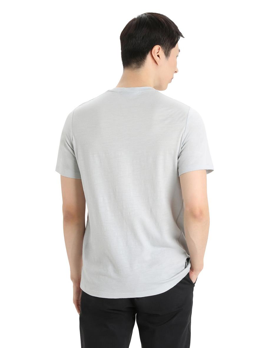 Icebreaker Merino Tech Lite II Rövid Sleeve Tee Férfi Póló Bézs | HU 1165XYUF